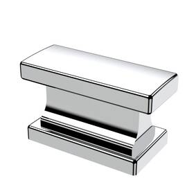 Alzassbg 680465911990 10 Pack Polished Chrome Cabinet Knobs 1.46 Inch 37mm Rectangle Kitchen Hard
