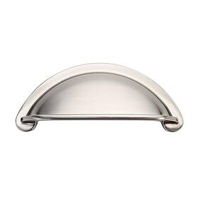 Alzassbg 680465912058 10 Pack Brushed Satin Nickel Cabinet Cup Pulls 3 Inch76mm Hole Centers