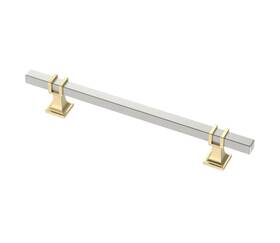 Al3094kgp-bsn Alzassbg 10 Pack Satin Nickel And Gold Cabinet Pulls 6-1/4 Inch 160mm Hole Centers