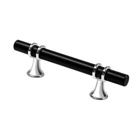 Al3097cp-mb Alzassbg 10 Pack Matt Black And Silver Cabinet Pulls 3 Inch76mm Hole Centers