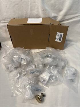 Al6011ab Alzassbg 25 Pack Brushed Antique Brass Cabinet Knobs 1-1/8 Inch Diam