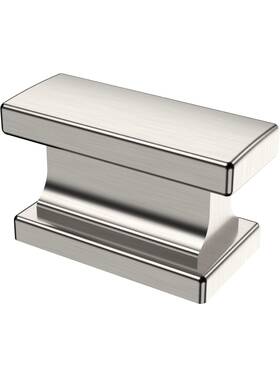 Al6061sn Alzassbg 10 Pack Brushed Satin Nickel Knobs 1.46 Rectangle Cabinets And Drawers