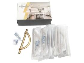 Amerdeco 10pcs Handle Cb 10 Pack 5 Inch 128mm Hole Center Cabinet Handles Champagne Bronze