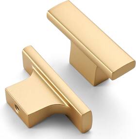 Amerdeco 313054623683 10 Pack Brushed Gold Cabinet Knobs 2 Inch 50mm Single Hole Pu