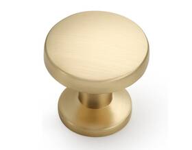 Amerdeco 313054755704 10 Pack Brushed Brass Round Cabinet Knobs Single Hole Pulls