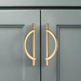 Amerdeco 445027021011 10 Pack Brushed Gold Cabinet Pulls 5 Inch 128mm Hole Centers Kitchen C