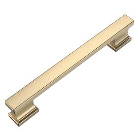 Amerdeco 704780208501 10 Pack Brushed Brass Cabinet Pulls 5 Inch 128mm Hole Center Gold Drawer Pul