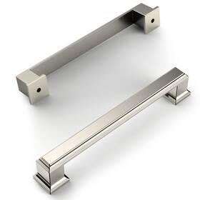 Amerdeco 707618491908 10 Pack Brushed Satin Nickel 5 Inch128mm Hole Centers Kitchen Cabine