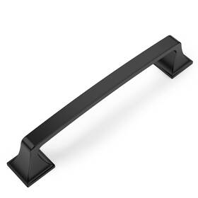 Amerdeco 707618492028 10 Pack Matte Black 5 Inch 128mm Hole Centers Kitchen Cabinet Pulls Hardware