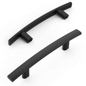 Amerdeco 707618492066 10 Pack Matte Black 3 Inch76mm Hole Centers Kitchen Cabinet Pulls Ha