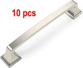 B08mzy4dxr Amerdeco 10 Pack Brushed Satin Nickel 5 Inch 128mm Hole Centers Kitchen Cabinet Pulls