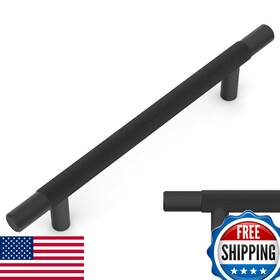B0d2hc1s67 Amerdeco 10 Pack Matte Black Knurled Cabinet Pulls 5 Inch Hole Kitchen Handl