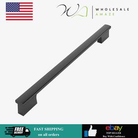 Fj1443264 Amerdeco 6 Pack Matte Black Cabinet Pulls 9 Inch 228mm Hole Centers Kitchen