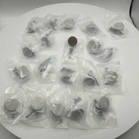 K0021 Amerdeco 20 Pack Cabinet Knobs Brushed Nickel 1 Inch Round Drawer Pulls Kitchen Hardware