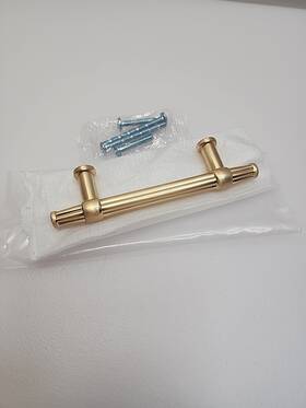 X003ov6pt3 Amerdeco 9pk Brushed Gold Cabinet Drawerpulls 3 Inch Hole Centers 4.75