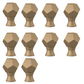Ameriwood Home 029986247056 Decorative Modern Glam Geometric Knob Pull Gold 10 Pack