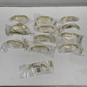 Amerock 026634040113 Polished Brass Pulls 4 Inch Bp 42663 Lot Of 13