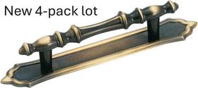 Bp183c-ae Amerock 026634104303 New 4-pack Lot French Colony 3 Inch Pull Antique Brass Backplate