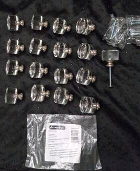 Amerock 026634150157 Cabinet Pulls Round Glass And Chrome 17 Total No Chips Flawless