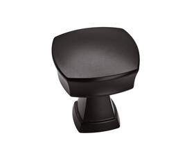 Amerock 026634229532 Cabinet Knob Matte Black 1-1/4 Inch 32 Mm Length Stature 1 Pack D