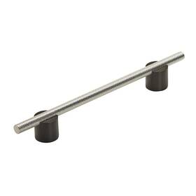 Amerock 026634233034 Cabinet Pull Matte Black/polished Nickel 6-5/16 Inch 160 Mm Center To
