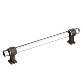 Amerock 026634240759 Cabinet Pull Clear/oil-rubbed Bronze 6-5/16 Inch 160 Mm Center To Cen