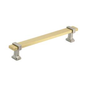 Amerock 026634312470 Cabinet Pull Brushed Gold/satin Nickel 6-5/16 Inch 160 Mm Center To C