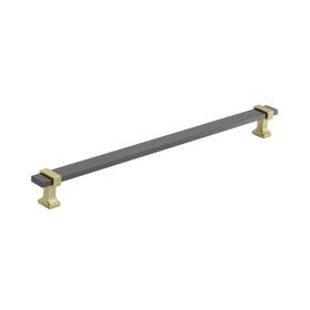Amerock 026634312586 Cabinet Pull Black Chrome/brushed Gold 11-5/16 Inch 288 Mm Center To