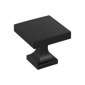 10bx37024mb Amerock 026634329300 Matte Black Cabinet Knob 1-1/16 Inch 27mm Length
