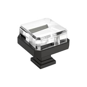 Bp36975cbbr Amerock 026634340947 Glacio 1-3/8 Inch 35mm Length Clear/black Bronze Cabinet Knob