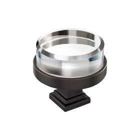 Bp36976corb Amerock 026634341005 Glacio 1-1/2 Inch Diameter Clear Oil Rubbed Bronze Cabinet Knob