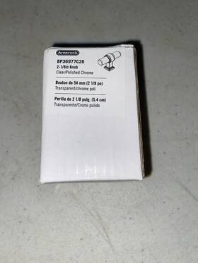 Bp36977c26 Amerock 026634341036 Glacio Clear/chrome Knob 2-1/8 Inch Length