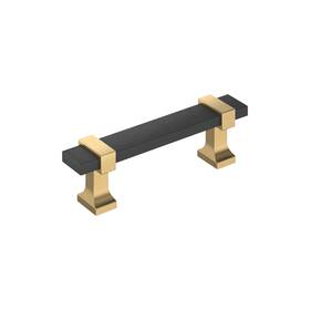 Amerock 026634341999 Overton 3 Inch 76mm Center-to-center Brushed Matte Black/champagne