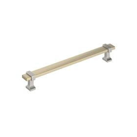 Amerock 026634342064 Overton 7-9/16 Inch 192mm Center-to-center Golden Champagne/satin N