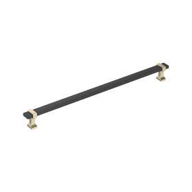 Amerock 026634342156 Overton 12-5/8 Inch 320mm Center-to-center Brushed Matte Black/golden Champ