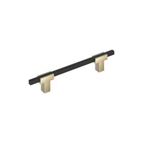 Amerock 026634342293 Urbanite 5-1/16 Inch 128mm Center-to-center Golden Champagne/matte Black Ca