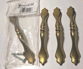 Bp1301-077 Amerock 029033501023 Brass Cabinet Drawer Pulls Set Of 4 New