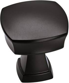 10bx11287fb Amerock Cabinet Knob Matte Black 1-1/4 Inch 32 Mm Length Stature 10 Pack Drawer