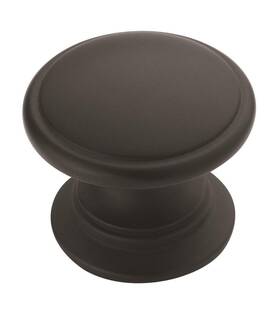 25pk53012fb Amerock Cabinet Knob Matte Black 11/4 Inch 32 Mm Diameter Ravino 25 Pack Dra