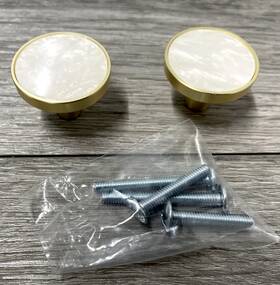 2pk36971mop Amerock Accents 1-1/4 Inch Round Cabinet Knob -pack Of 2 Gold