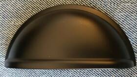 53010-fb Amerock Lot Of 15 Flat Black Cup Pulls - Bp