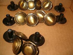 776-1 Amerock 17 Preowned 15a Brass Look 1-1/4 Inch Round Cabinet Pull Knob
