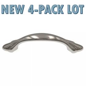 Bp1394-26 Amerock 4-pack Lot Radiance Polished Chrome 3 Inch Cc Cabinet Handle Pull Bp139426
