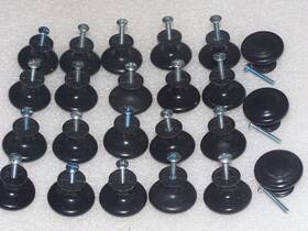 Bp1586-fb Amerock Lot Of 23 Inspirations 3-ring 1-3/8 Inch Flat Black Cabinet Knob