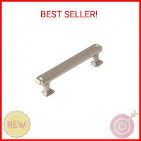 Bp36548g10  Amerock Bp26204pn Wells 3-3/4 In 96 Mm Center-to-center Satin Nickel Cabinet