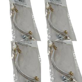 Amerock Bp3407-bw Brass White Provincal - Leaf Style Arch Pull 4.5-5 Inch Length 4pk Handles