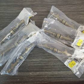 Bp342-bb Amerock Nos Lot Of 6 Vintage Brass Door Drawer Handle Pulls
