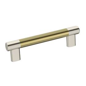 Bp36558pnbbz Amerock Cabinet Pull Polished Nickel/golden Champagne 5-1/16 Inch 128 Mm