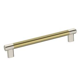 Bp36562pnbbz Amerock Cabinet Pull Polished Nickel/golden Champagne 8 Inch 203 Mm Center-to