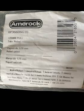 Bp36606g10 Amerock 128mm Satin Nickel Handle Pull Silver Cabinet Hardware 2 Pc